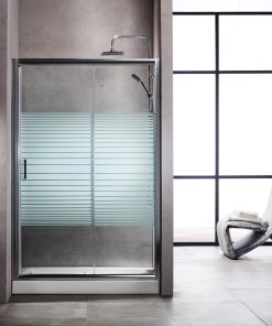 NEW TEMA Συρόμενη Πόρτα Εισόδου Δίφυλλη Σεριγραφία