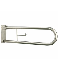 82011 ΑΜΕΑ ΜΠΑΡΑ ΑΝΑΚΛΙΝΟΜΕΝΗ ΜΕ ΧΑΡΤΟΘΗΚΗ 75cm INOX ΧΡΩΜΕ