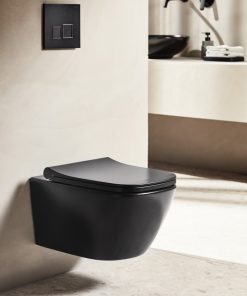 FRESH  RIM OUT ΛΕΚΑΝΗ ΚΡΕΜΑΣΤΗ ΜΑΥΡΗ MAΤT (FRE 5610N) ΧΩΡΙΣ ΚΑΛΥΜΜΑ