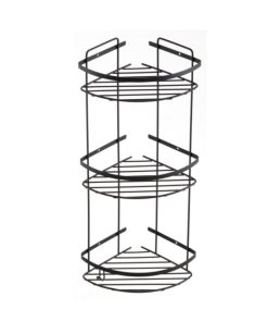 74053N ΡΑΦΙΕΡΑ ΙΝΟΧ ΤΡΙΠΛΗ SS304 ΓΩΝΙΑΚΗ 18x18cm BLACK MATT