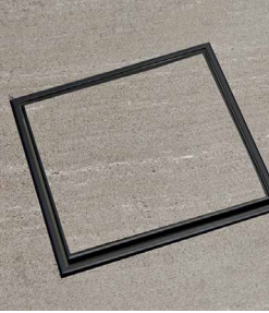 93510 N ΣΧΑΡΑ 10x10cm ΓΙΑ ΕΠΙΚΑΛΥΨΗ ΜΕ ΠΛΑΚΑΚΙ BLACK MATT